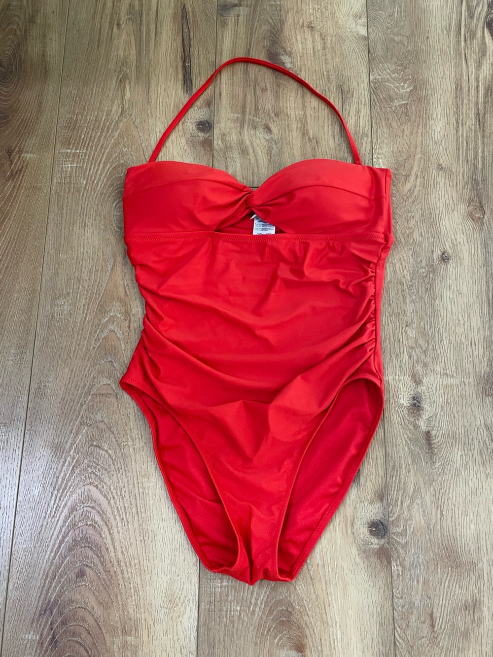 J. Crew Red One-Piece Swimsuit with Sweetheart Bust